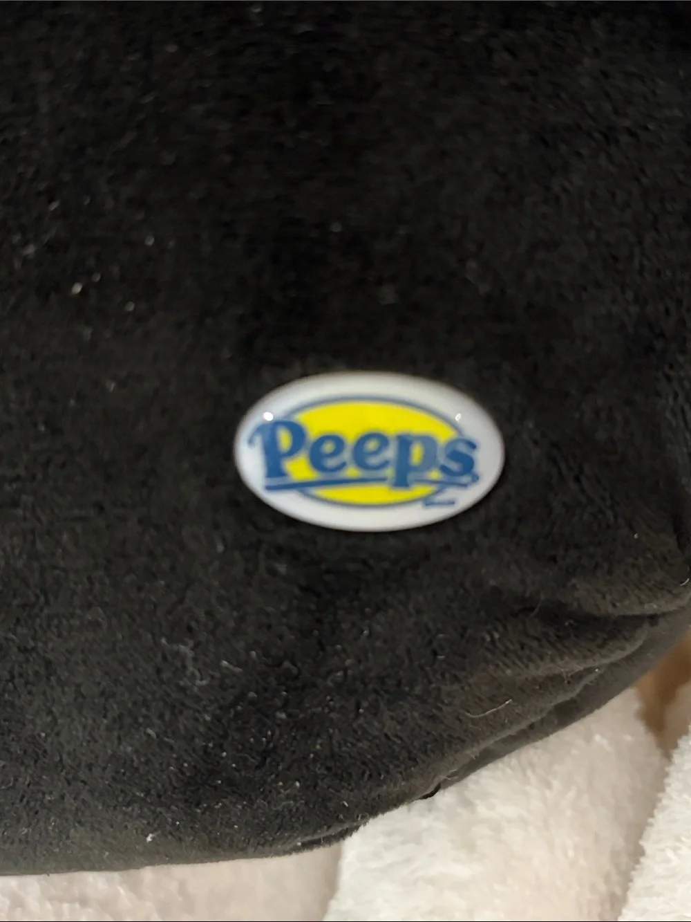 PEEPS Black Plush Peeps Bunny with Hot Pink Accents PreOwned Rabbit